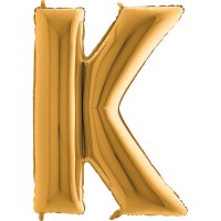Parti Yıldızı - Harf Balon K Harfi Gold - 100 CM