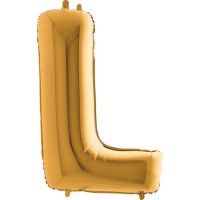 Parti Yıldızı - Harf Balon L Harfi Gold - 100 CM