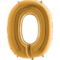 Parti Yıldızı - Harf Balon O Harfi Gold - 100 CM