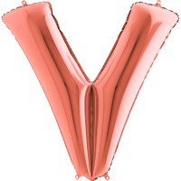 GRABO - Harf Balon V Harfi Rose Gold - 100 CM