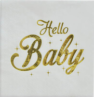 PD - Hello Baby Varak Baskılı Peçete 16 Adet (33x33cm)
