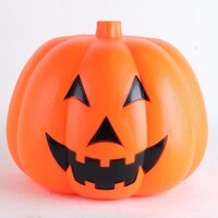 Halloween Dekor Süs Işıklı Balkabağı Büyük Boy 25cm - Thumbnail