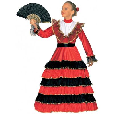 İspanyol Kız Elbisesi 5-7 Yaş