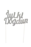 Parti Yıldızı - İyi ki Doğdun Gümüş Eva Pasta Dekoru