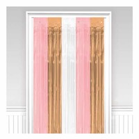Parti Yıldızı - Kapı Perdesi Rose Gold Blush Rengi 90x243cm