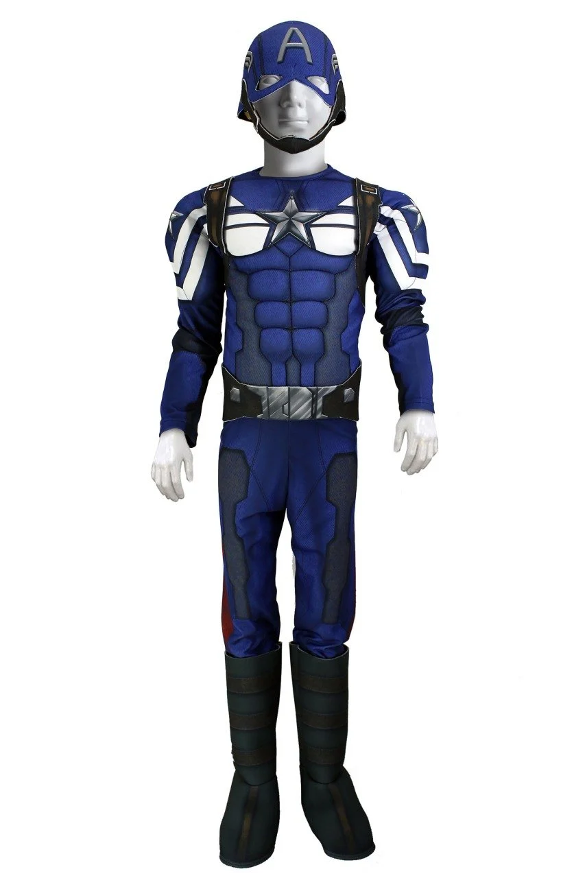 Kaptan Amerika Ultra Lüx Kostüm 3-4 Yaş