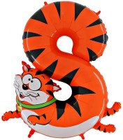Parti Yıldızı - Kedi 8 Yaş Jumbo folyo Balon