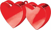 AMSCAN - Kırmızı Çift Kalp Balon Ağırlığı