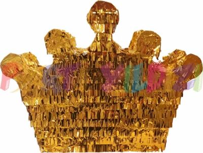 Kral / Kraliçe Taç Şekilli Pinyata Gold