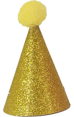 Küçük Simli Şapka Lüx Altın Rengi