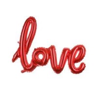 Parti Yıldızı - Love El Yazısı Kırmızı
