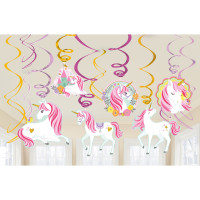 AMSCAN - Magical Unicorn Dalga Süs 12 Adet