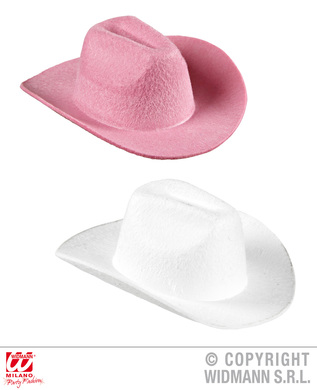 Mini Kovboy Şapkaları Pembe Veya Beyaz Renk