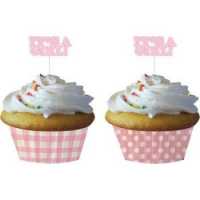 Parti Yıldızı - Minik Ayıcık Pembe 12 li Cupcake Süsü