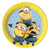 Parti Yıldızı - Minions Tabak 8 Adet
