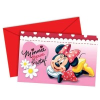 Parti Yıldızı - Minnie Mouse Papatyalar Davetiye 