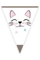 Miss Cat Üçgen Bayrak Set - Thumbnail