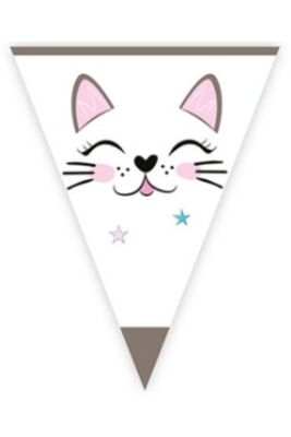 Miss Cat Üçgen Bayrak Set