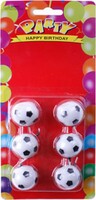 Parti Yıldızı - Mum - Futbol Topu Şekilli 6 Adet
