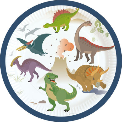 Mutlu Dinozorlar Küçük Tabak 8 Adet