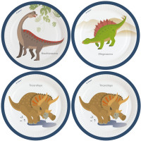 AMSCAN - Mutlu Dinozorlar Tabak 8 Adet