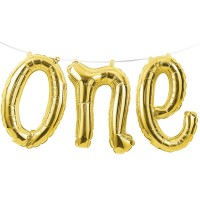 Parti Yıldızı - ONE Altın Renk Balondan Afiş