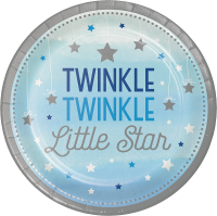 Parti Yıldızı - One Little Star Mavi 8 li Tabak
