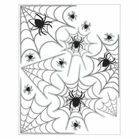 Parti Yıldızı - Örümcek ve Ağları Halloween Pencere Dekoru 14 Parça