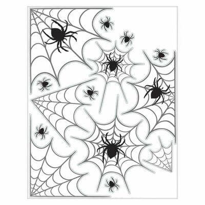 Örümcek ve Ağları Halloween Pencere Dekoru 14 Parça