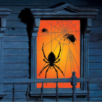 Örümcekli Pencere Dekoru 2 Adet - Thumbnail