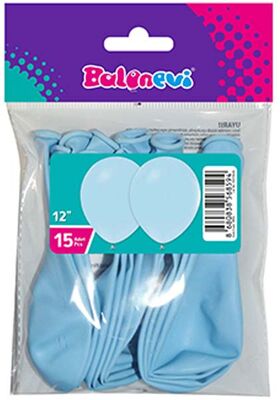 Paketli Makaron Balon -Makaron Mavi Balon 15 Adet    