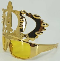 Parti Gözlüğü Kral Tacı Şekilli Altın Renk - Thumbnail