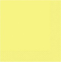 Parti Yıldızı - Pastel Sarı Renk Peçete 33x33cm