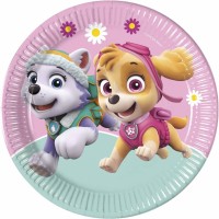 Parti Yıldızı - Paw Patrol 8 li Tabak ( Everest ve Skye )