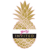 Parti Yıldızı - Pineapple Gold Davetiye 8 Adet