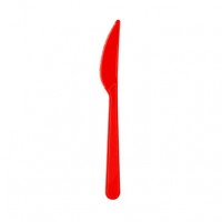 Parti Yıldızı - Plastik Bıçak Kırmızı Renk 25 Adet