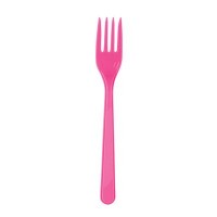 Parti Yıldızı - Plastik Çatal Şeker Pembe Renk 25 Adet