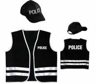 Polis Yeleği ve Şapkası 8-10 Yaş - Thumbnail