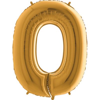 Rakam Balon 0 Rakamı Gold - 100 cm