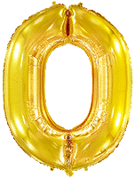 FLEXMETAL - Rakam Balon 0 Rakamı Gold - 70CM