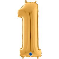 GRABO - Rakam Balon 1 Rakamı Gold - 70 cm
