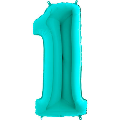 Rakam Balon 1 Rakamı Tiffany - 100 cm