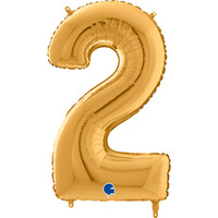 GRABO - Rakam Balon 2 Rakamı Gold - 70 cm