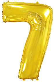 Rakam Balon 7 Rakamı Gold - 70CM