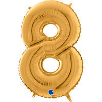 GRABO - Rakam Balon 8 Rakamı Gold - 70 cm