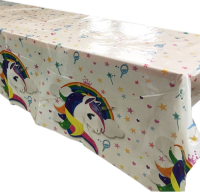BALONEVI - Renkli Unicorn Masa Örtüsü 120x180