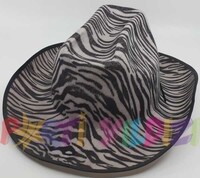 Parti Yıldızı - Zebra Desenli Kovboy Şapkası