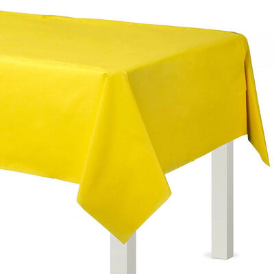 Sarı Renk Plastik Masa Örtüsü 135x270cm