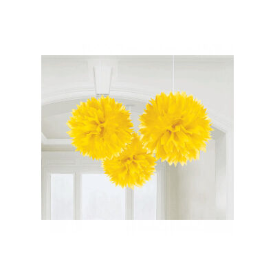 Sarı Renk Ponpon Çiçek 3 Adet