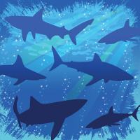 Parti Yıldızı - Sevimli Köpek Balığı Masa Örtüsü